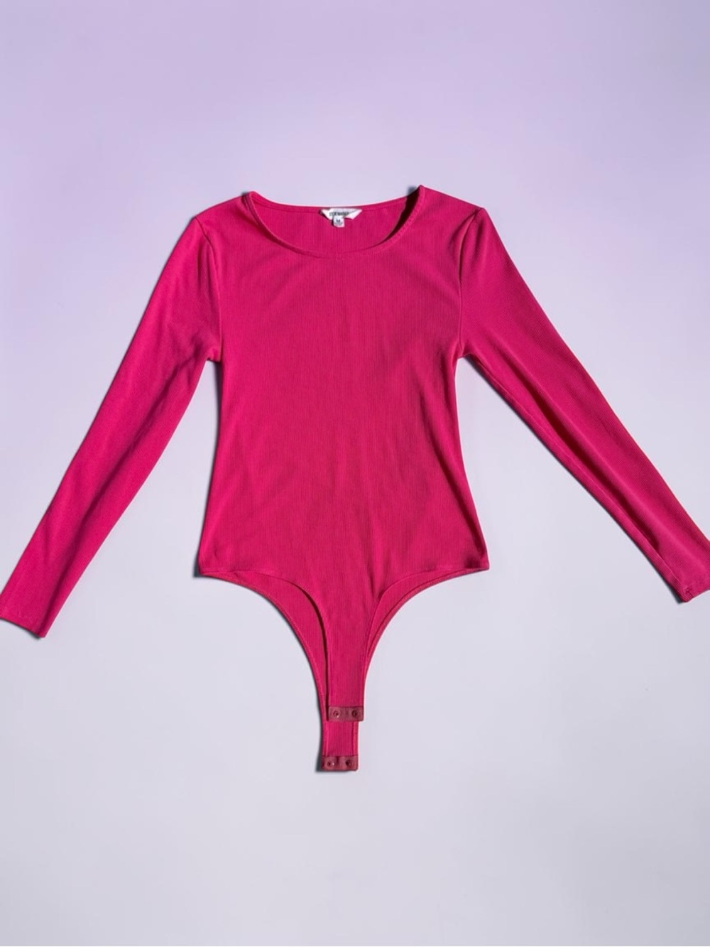 Steve Madden Hot Pink Ribbed Knit Top
